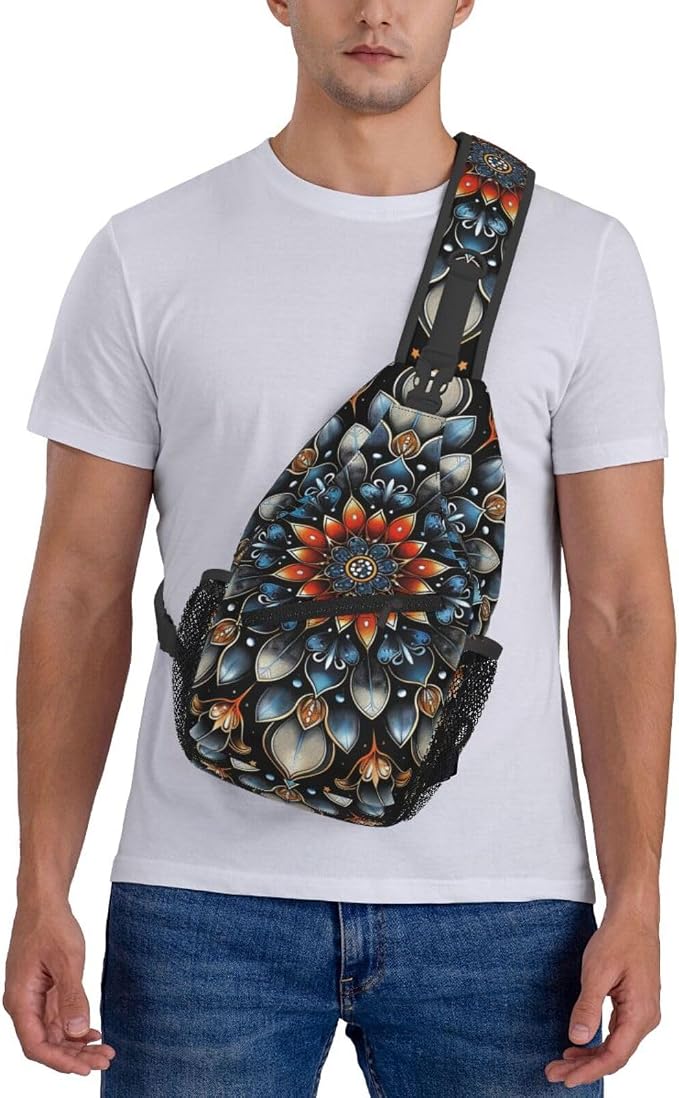 Mandala Sling Bag For Women Men Fashion Backpack Crossbody Mandala Shoulder Bag - Image 7