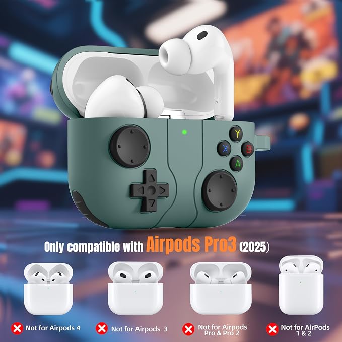 Getino Game Case for AirPods Pro 3 Case 2025, Shockproof Silicone Cover for - Image 2