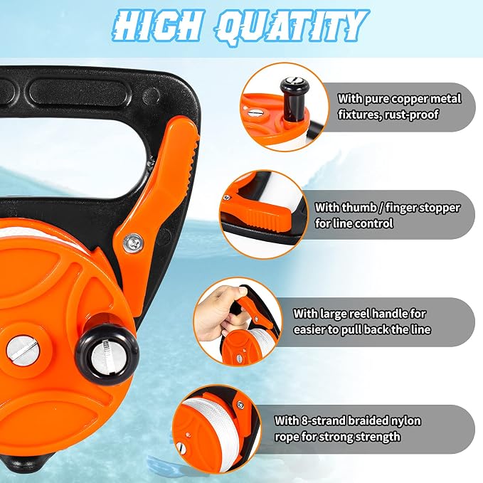 Compact 150ft Scuba Dive Reel Kayak Anchor - Image 3