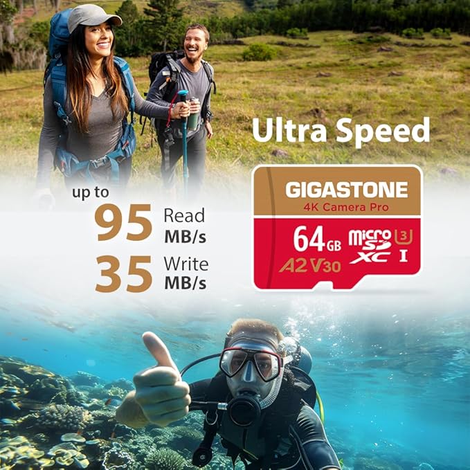 【5-Years Data Recovery】 GIGASTONE 64GB Micro SD Card 10-Pack, 4K Camera Pro - Image 2
