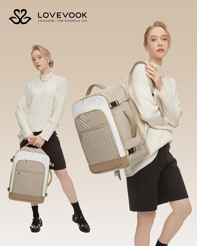 LOVEVOOK Large Travel Backpack for Women, TSA Carry on Backpack for Airplanes - Image 2