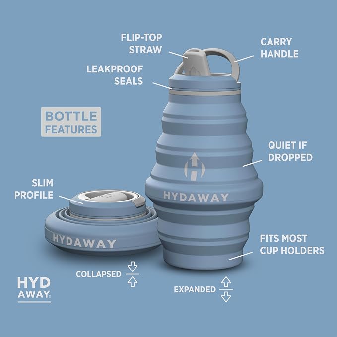 HYDAWAY 17oz Travel Collapsible Water Bottle - Image 5