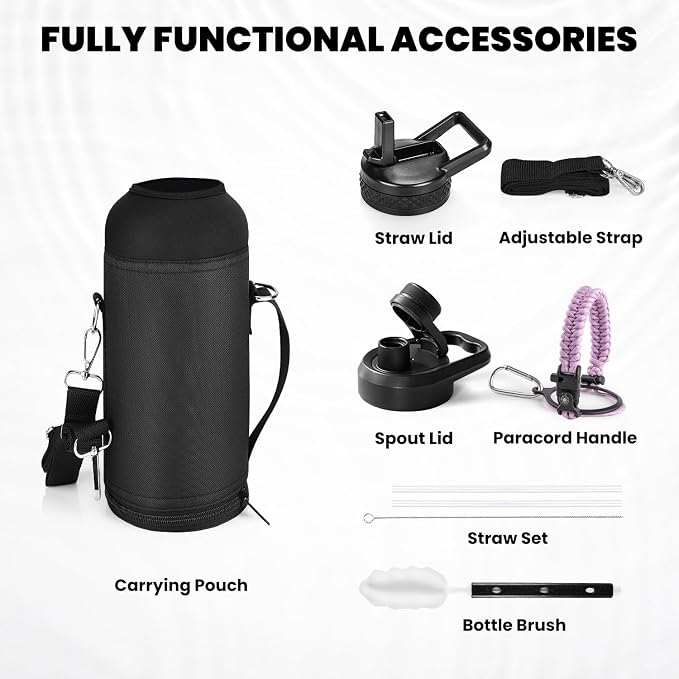 RAYMYLO Insulated Water Bottle 40 oz, Triple Wall Vacuum Stainless Steel - Image 6