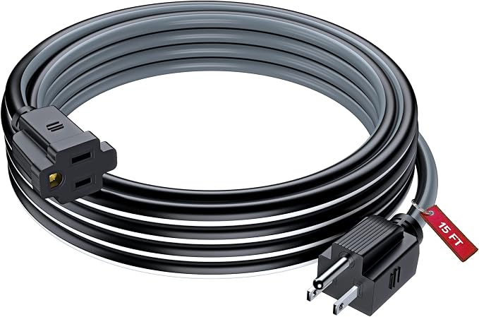 Maximm 15 Ft Black, Heavy Duty 16 AWG, ETL Listed by MaximmCable