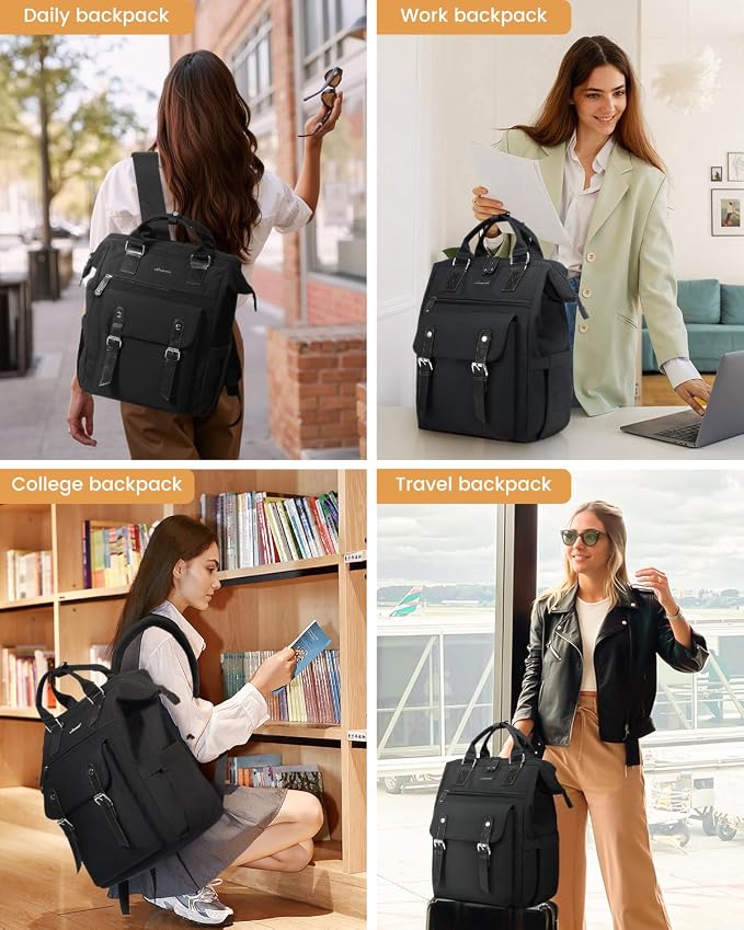 LOVEVOOK Laptop Backpack for Women, College School Backpack Student Bookbag - Image 7