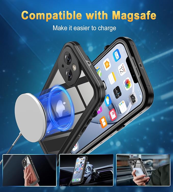Design for iPhone 14 Plus Case Waterproof, Full Body Underwater Dustproof - Image 4