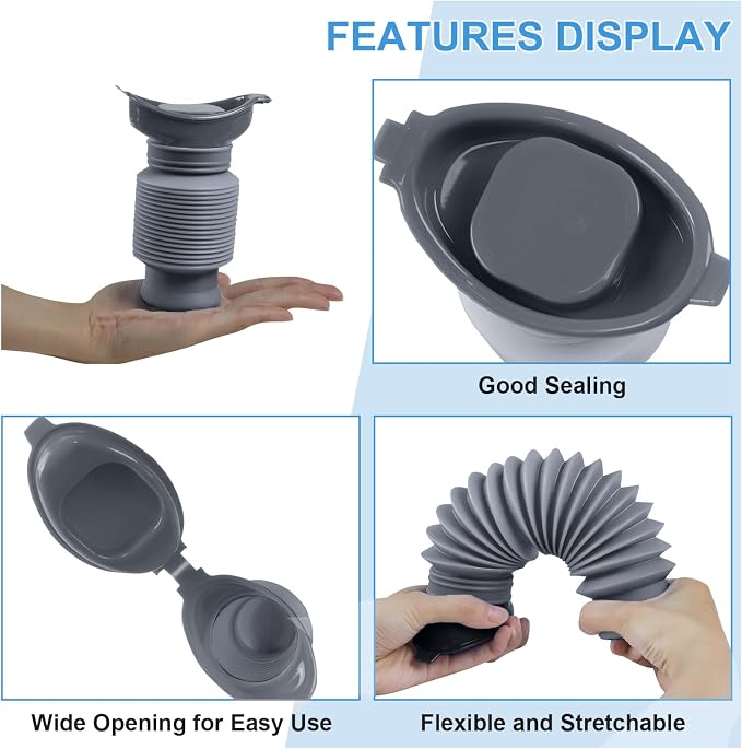 Pee Bottles for Men, Portable Urinal for Men, Collapsible Urine Bottle 750ML - Image 5