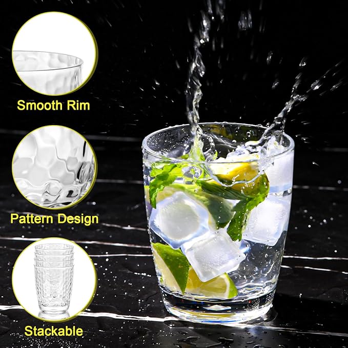 6 Pcs Plastic Drinking Tumblers of 14 oz, Acrylic Drinking Glasses - Image 4