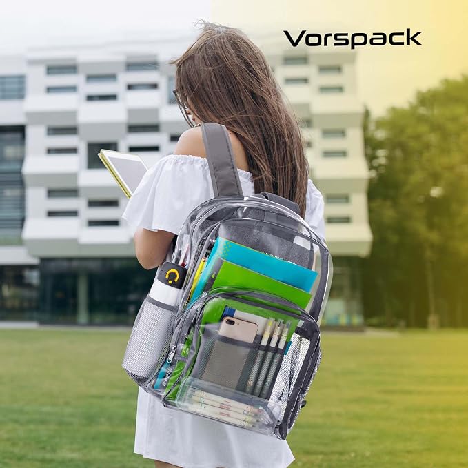 Vorspack Clear Backpack Heavy Duty PVC Transparent Backpack - Image 6