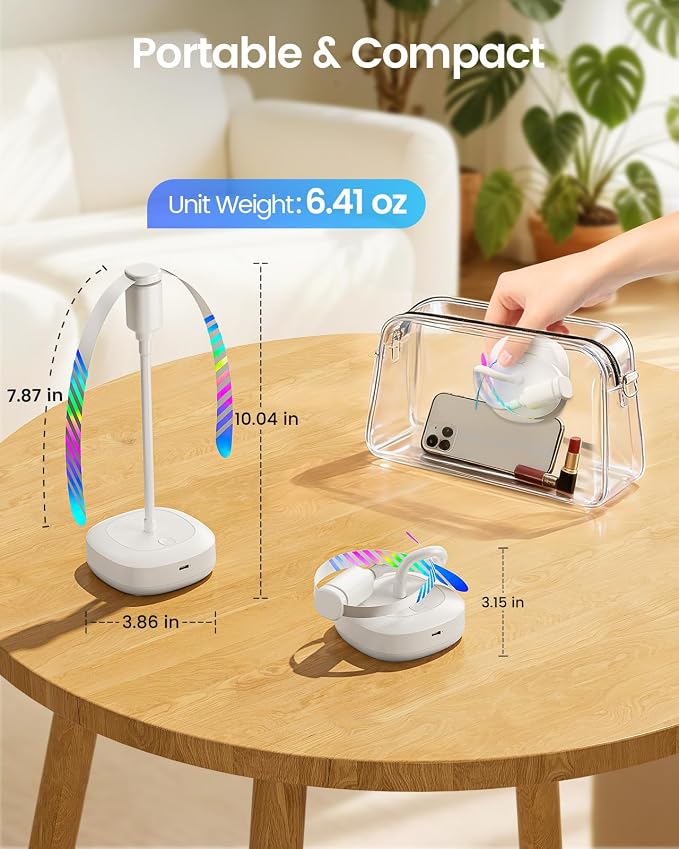 Edvision 4 Pack Food Table Fan, 2000mAh USB Powered Rechargeable Food Fan - Image 5