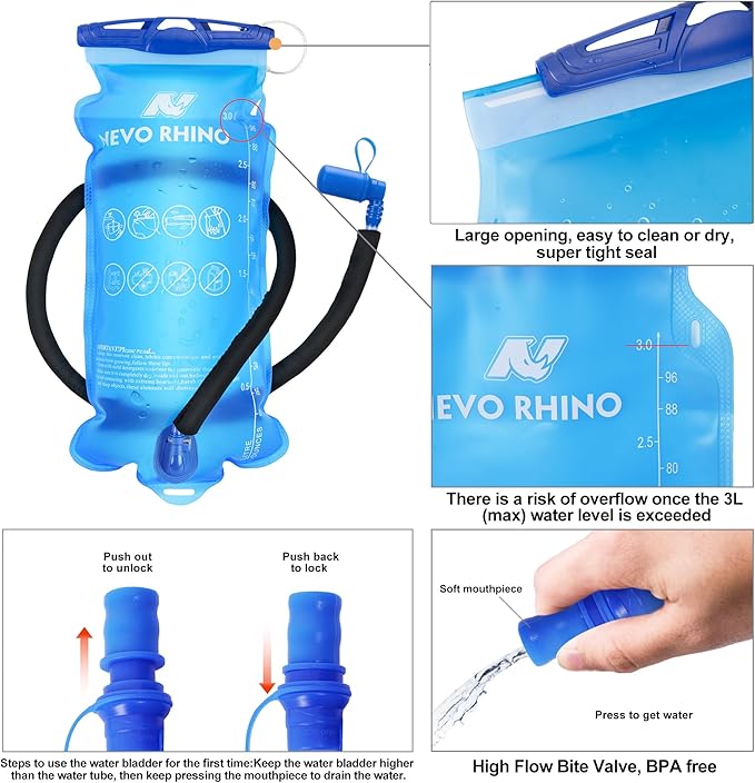 N NEVO RHINO Hydration Backpack, 18L Multipurpose Hiking Backpack - Image 7