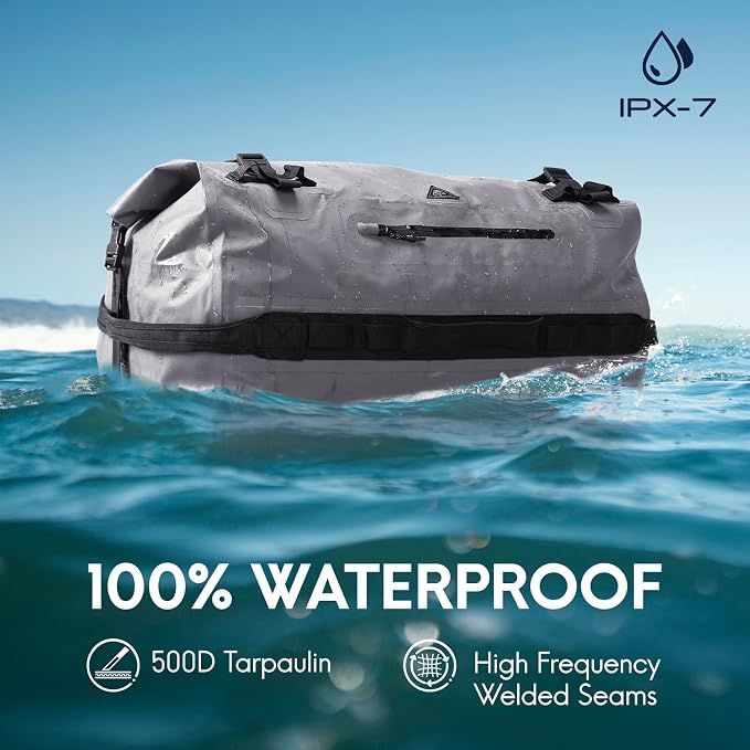 Haimont Large Waterproof Duffel Backpack Roll-Top Heavy Duty Dry Duffle Bag - Image 2