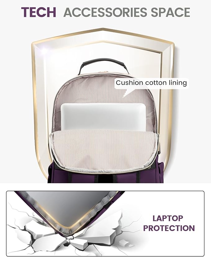 LOVEVOOK Laptop Backpack Purse for Women, Work Travel Computer Bags, College - Image 7