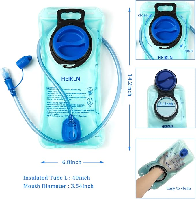 HEIKLN Hydration Bladder 1.5L-2L-2.5L-3L, Leak Proof Water Reservoir, BPA Free - Image 5