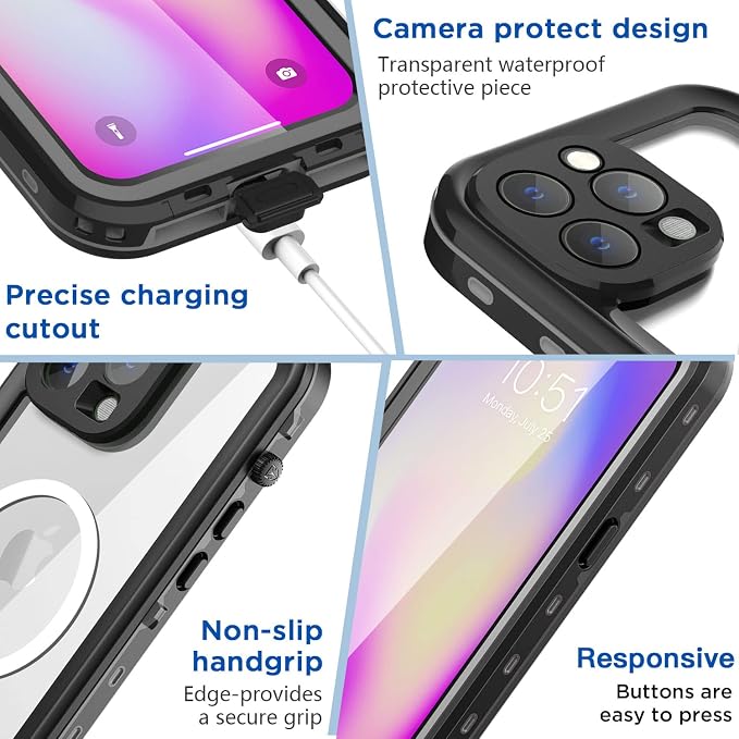AICase for iPhone 14 Pro Case Waterproof, Compatible - Image 7