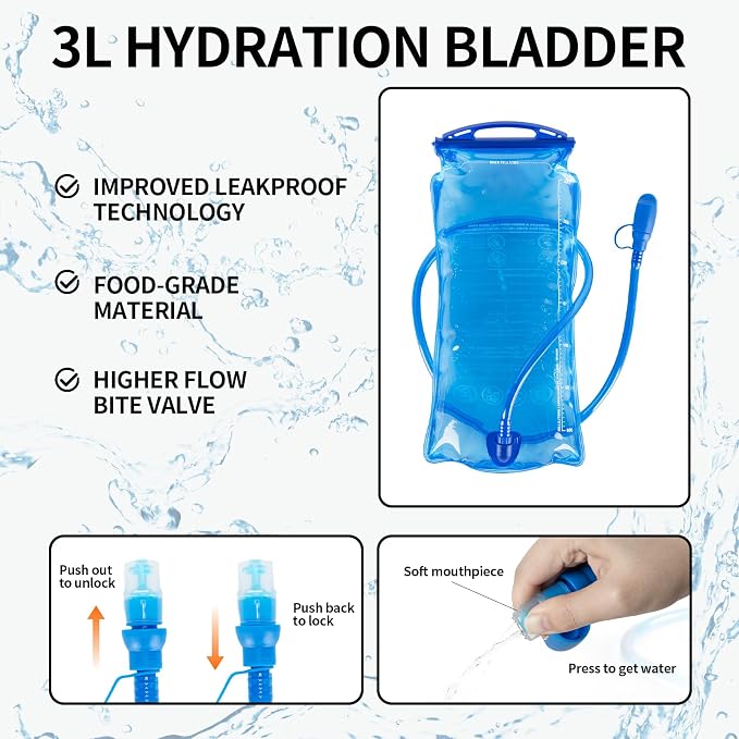 KABAQOO Hydration Backpack, 18L Multipurpose Hiking Backpack - Image 7