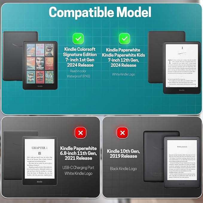 TNP Stand Case with Strap for Kindle Paperwhite 12th Gen 2024 / Kindle - Image 2
