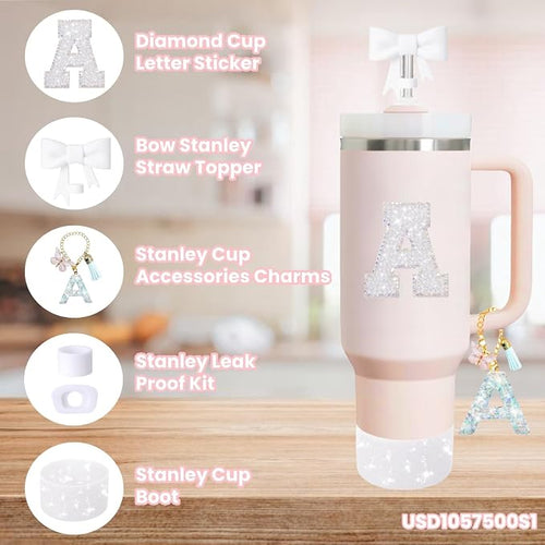 6PCS White Stanley Cup Accessories Set Fit - Image 2