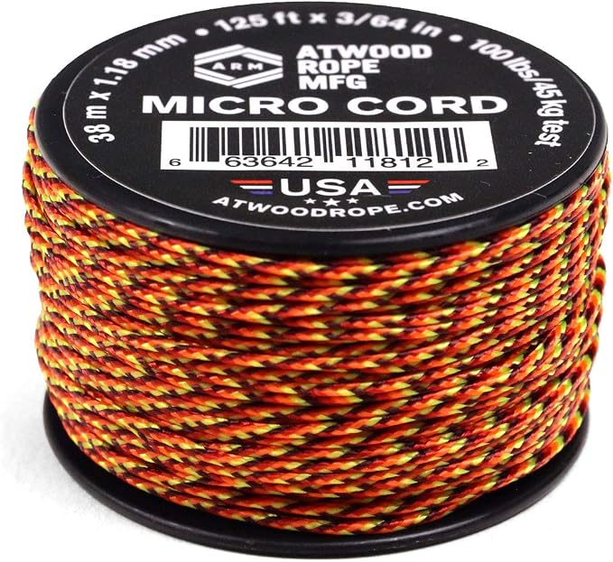 Atwood Rope MFG Micro Utility Cord 1.18mm X 125ft Reusable Spool | Tactical by AtwoodRopeMFG