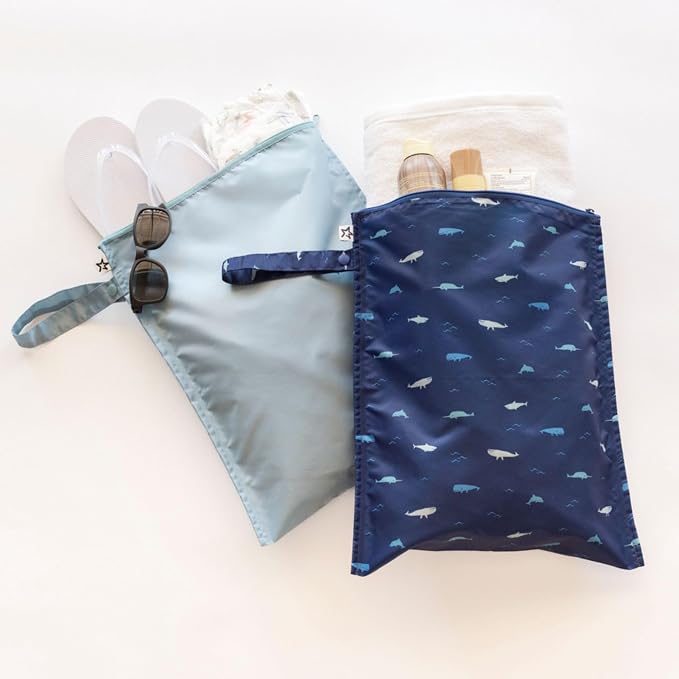 Tiny Twinkle Mess Proof Wet Bags | 2-Pack Reusable Waterproof Wet Bags - Image 2