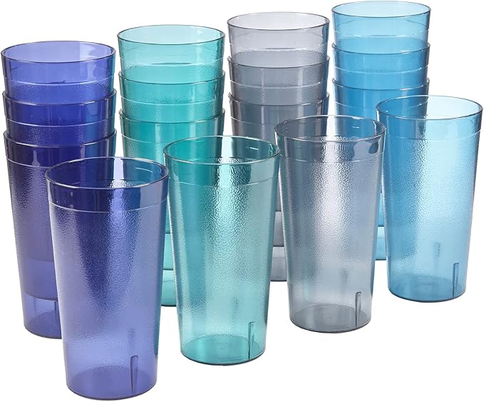 US Acrylic Cafe Plastic Reusable Tumblers 20-ounce Water Cups Coastal Colors | by USAcrylic
