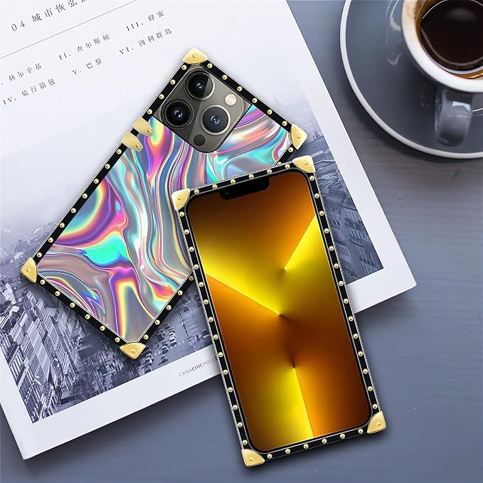 Compatible with iPhone 13 Pro Case, Holographic Abstract Iridescent Textures - Image 6