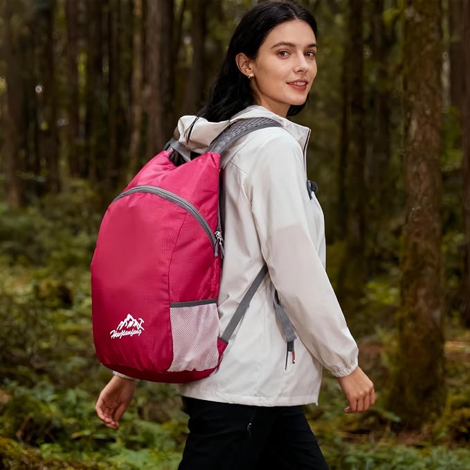 Ultra Lightweight Travel Foldable Backpack, Water Resistant Reusable Hiking - Image 7