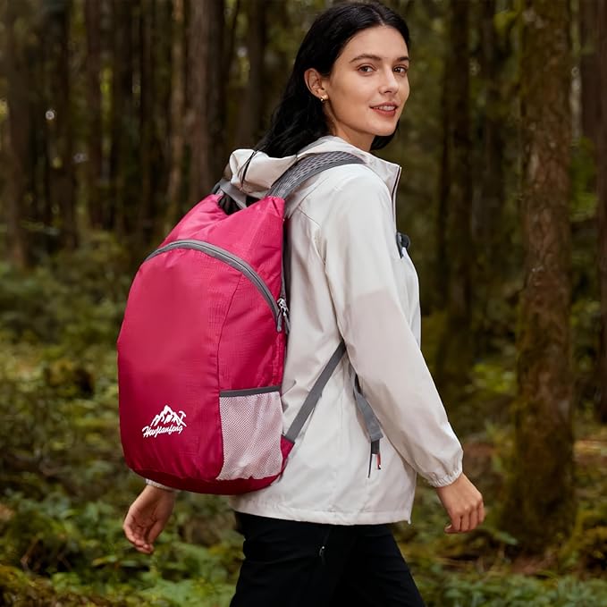 Ultra Lightweight Travel Foldable Backpack, Water Resistant Reusable Hiking - Image 7