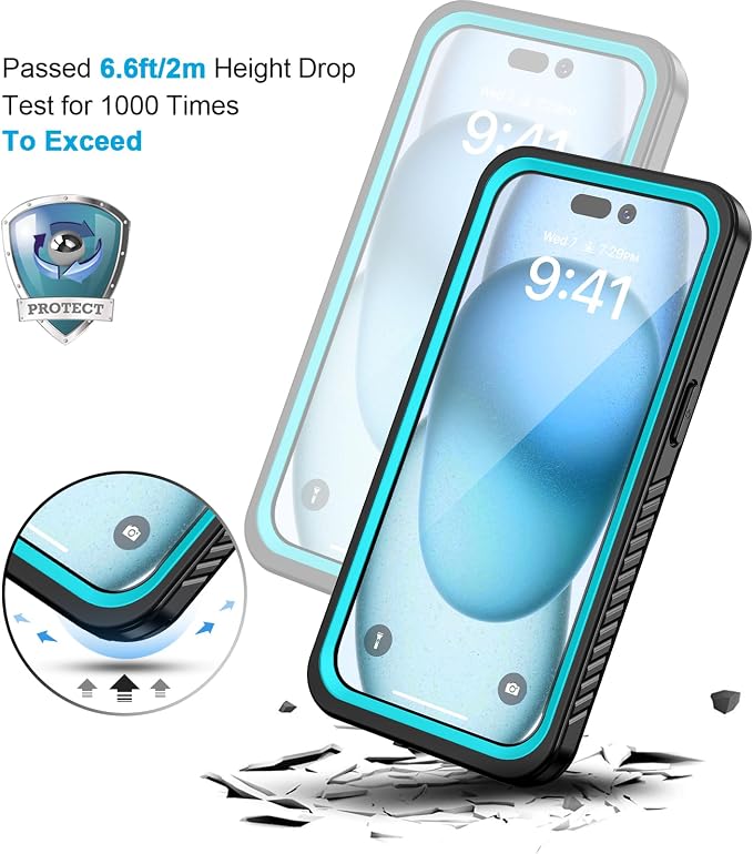 Lanhiem for iPhone 15 Case, IP68 Waterproof Dustproof Shockproof Cases - Image 5