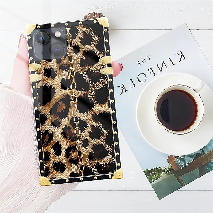 Compatible with iPhone 15 Case, Seamless Gold Chain Leopard Luxury Golden - Image 7