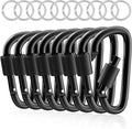 sprookber 3" Locking Carabiners | Keychain Carbineers D Ring Key Clip Spring by Sprookber