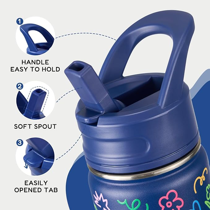 Fijinhom 12oz Water Bottle for School, Bottles - Image 3