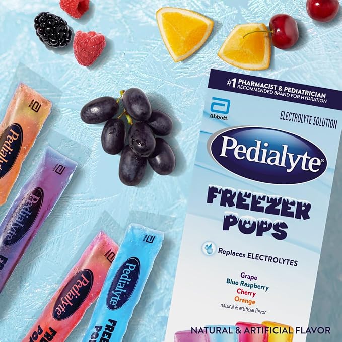 Pedialyte Electrolyte Solution Freezer Pops, Hydration Variety Pack— Grape - Image 2