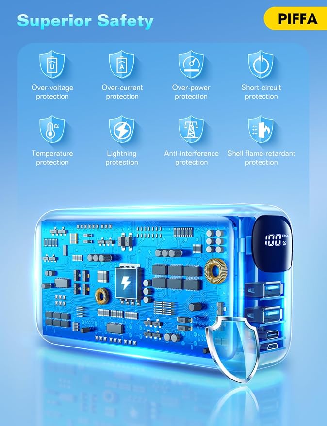 PIFFA Portable Charger Power Bank - 50000mAh Battery Pack - Image 6