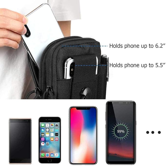 Belt Pouch, Tactical Molle Phone Pouch EDC Utility Pouches Waist Bag, Small - Image 3