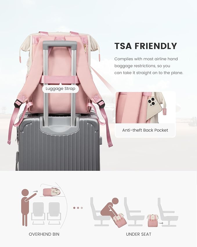 LOVEVOOK Laptop Backpack for Women, 15.6 Inch Work Laptop Bag - Image 3