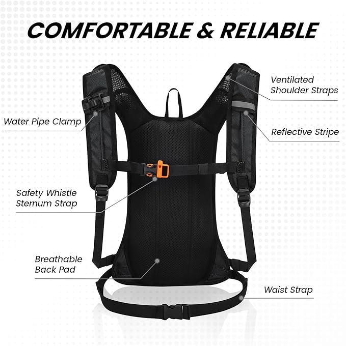 Nepest Hydration Pack Backpack for Women & Men, Lightweight Water Backpack - Image 5
