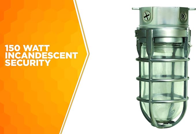 Woods L1706BS Vandal Resistant 150W Incandescent Security Light; Ceiling Mount; - Image 2