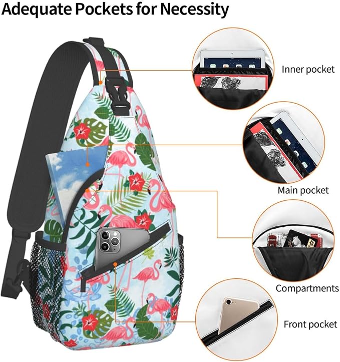 Sling Backpack For Men Hiking Daypack Crossbody Shoulder Bag Travel Chest Pack - Image 9