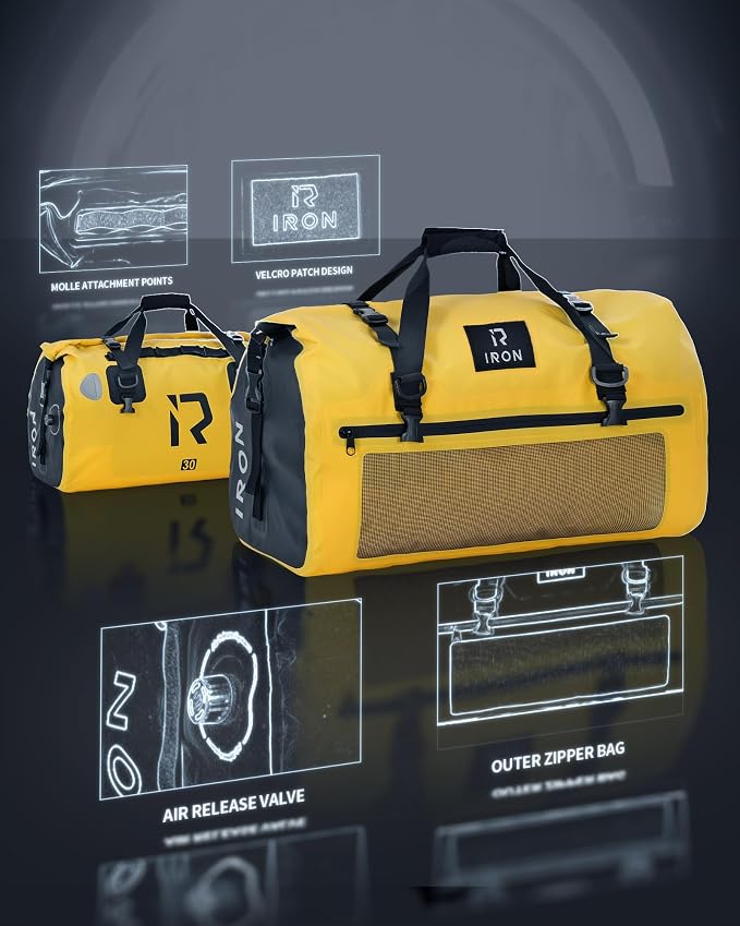 BORLENI Waterproof Motorcycle Dry Duffel Bag Luggage Tail Bag - Image 3