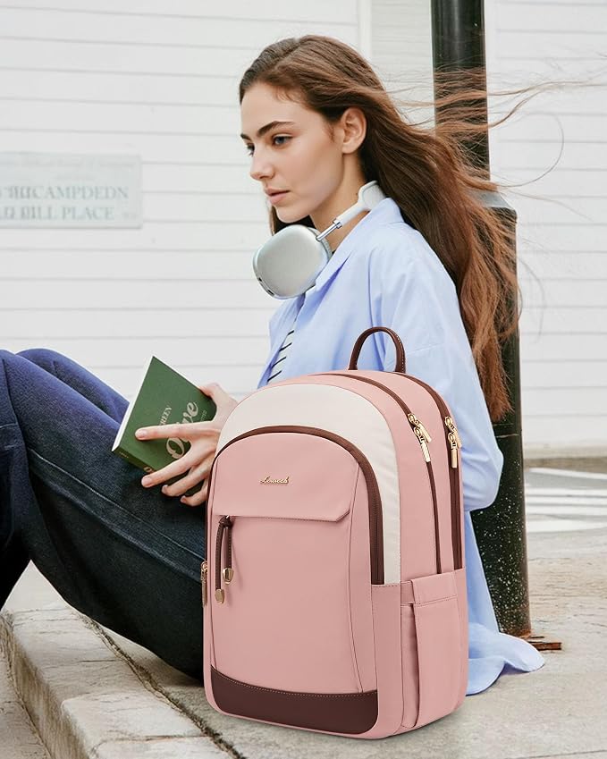 LOVEVOOK Travel Laptop Backpack Women, 15.6 Inch Anti Theft College Backpack - Image 2
