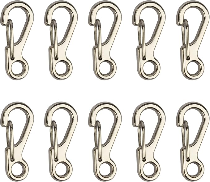 SWATOM Small Mini Carabiner Clip Tiny Spring Snap Hook Keychains Micro by SWATOM