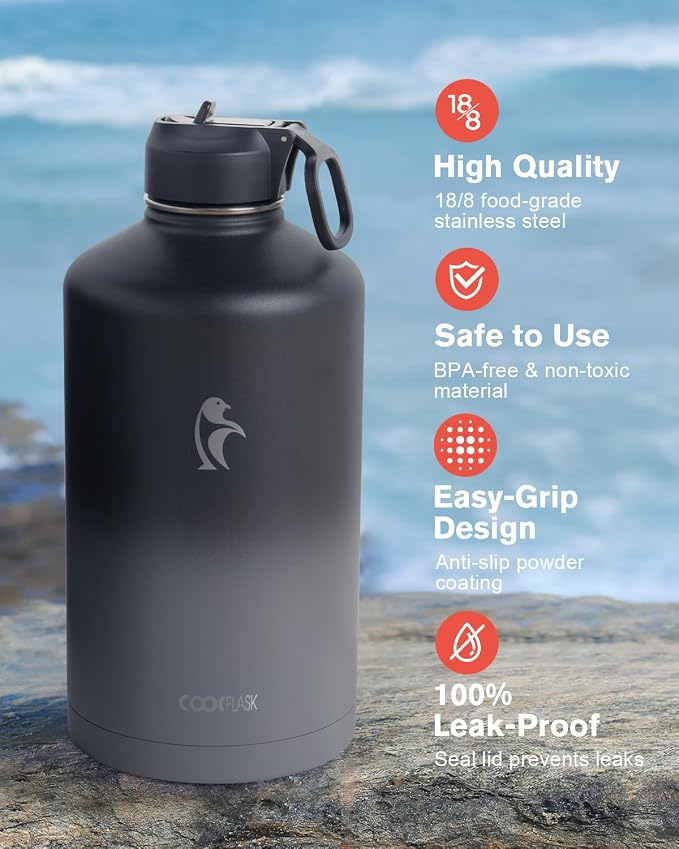 Coolflask 128 oz Gallon Water Bottle Insulated - Image 3