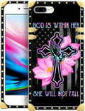 Compatible with iPhone 8 Plus 7 Plus Case, Praying Cross Hands Luxury Golden by Unknown