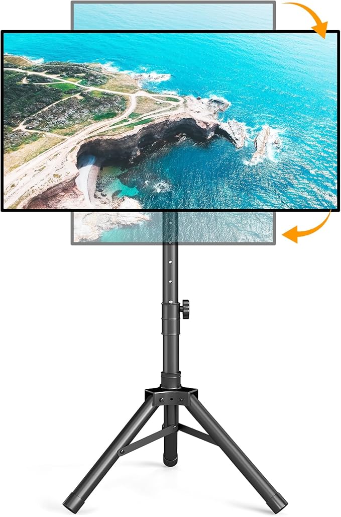 Tripod TV Stand for 23-75 inch Flat Screen/Curved TVs up to 100 lbs by TAVRFurniture
