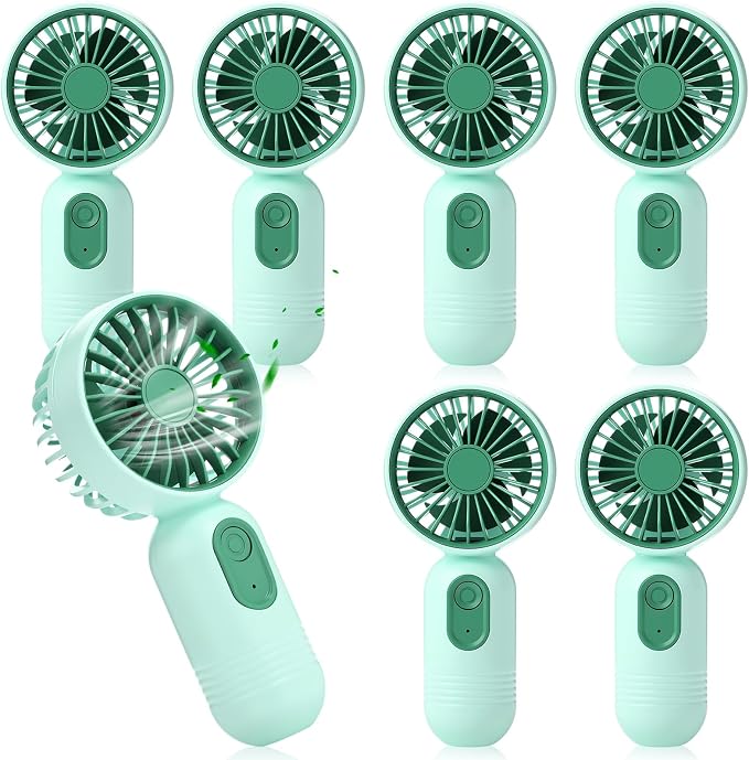 Rossesay 6 Pcs Mini Portable Fan Bulk Cute Handheld Lightweight Small Little by Rossesay