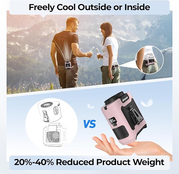 AMACOOL Portable Waist Fan Clip On, Father's Day Gifts - Image 7