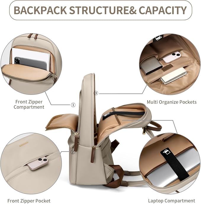 GOLF SUPAGS Laptop Backpack for Women Slim Computer Bag Work Travel College - Image 3