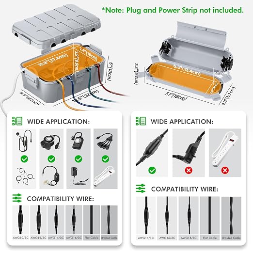 RESTMO 5-Piece Outdoor Waterproof Electrical Box Set – 12.5" x 8.5" x 5" Large - Image 3