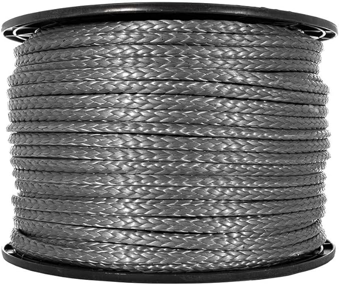 Rope & Cord 12-Strand DYMAX Rope | Gray | 10, 600 ft | ½, 5/16 in | Made in The by RopeCord